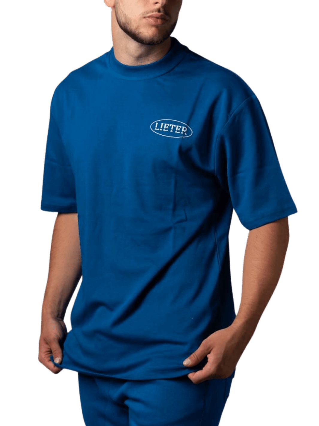 LIETER T-SHIRT OVAAL BLAUW